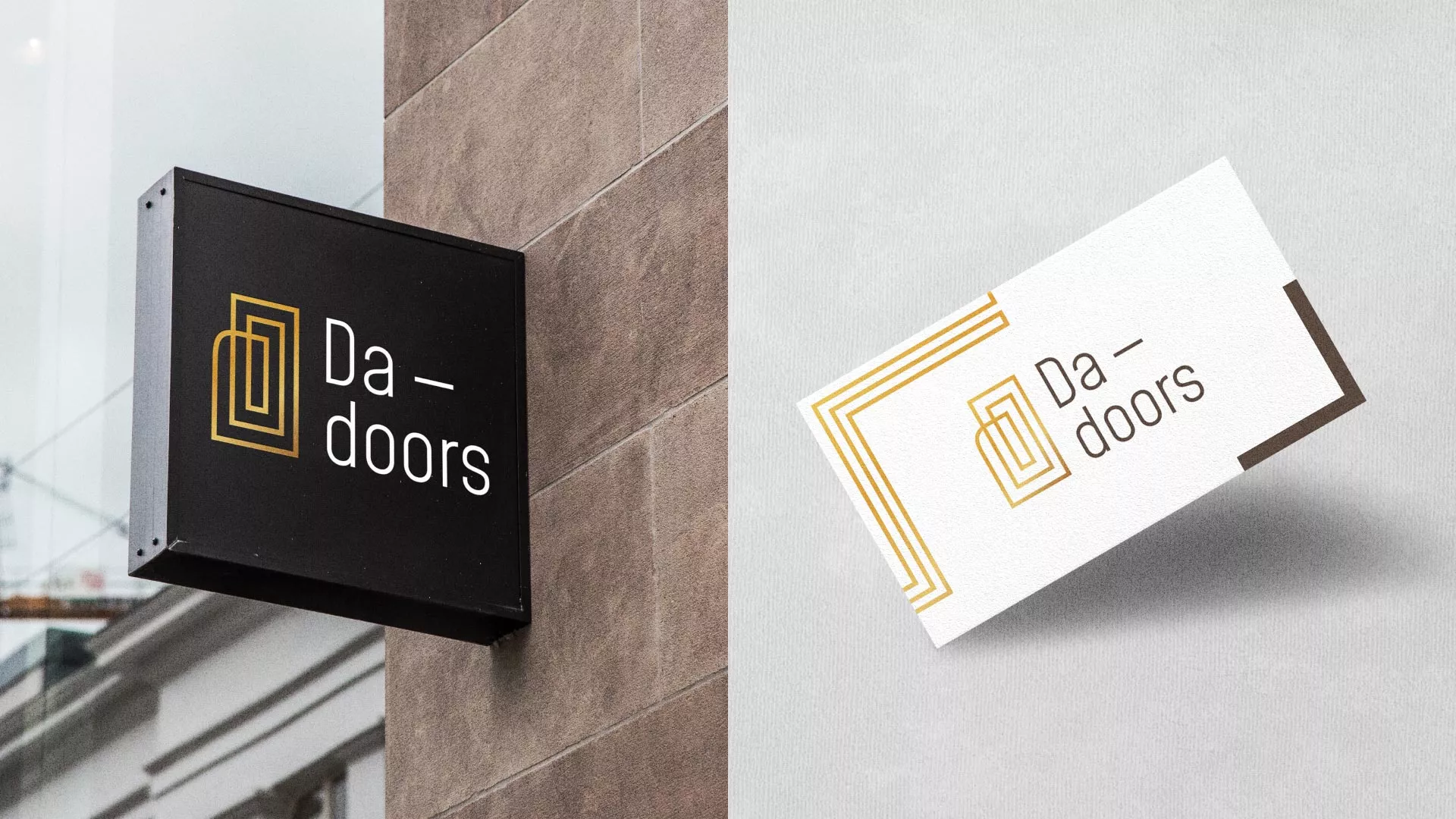 Разработка логотипа для компании «DA-DOORS» в Лодейном Поле
